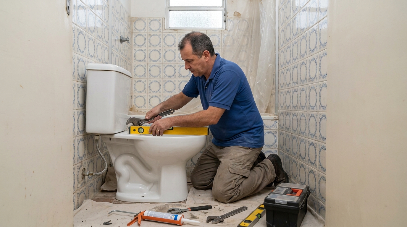 Fixação de vaso sanitário em Campinas-SP